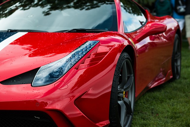 En rød Ferrari